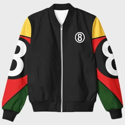 8 Ball 90s Black Vintage Bomber Jacket