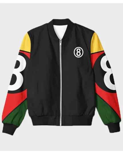 8 Ball 90s Black Vintage Bomber Jacket