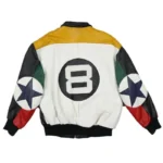 8 Ball Color Blocked Leather Jacket