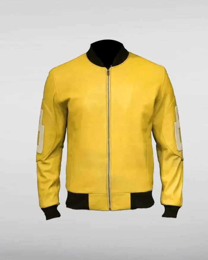 Unisex 8 Ball Yellow Bomber Jacket