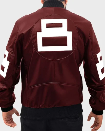 David Puddy Seinfeld 8 Ball Maroon Jacket