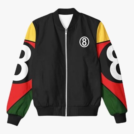 8 Ball 90s Black Vintage Bomber Jacket