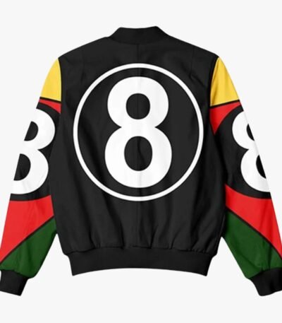 8 Ball 90s Black Vintage Bomber Jacket