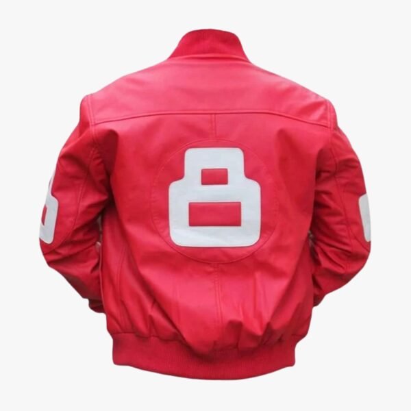 8 Ball Pink Bomber Leather Jacket