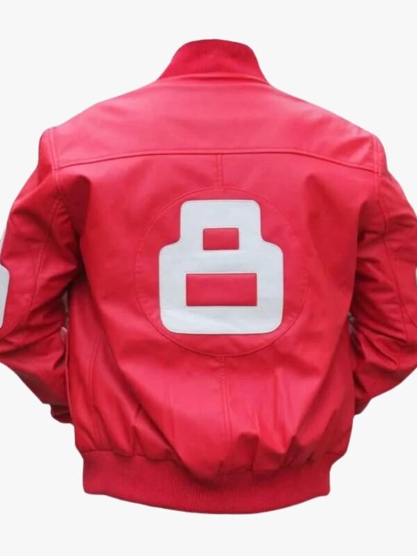 8 Ball Pink Bomber Leather Jacket