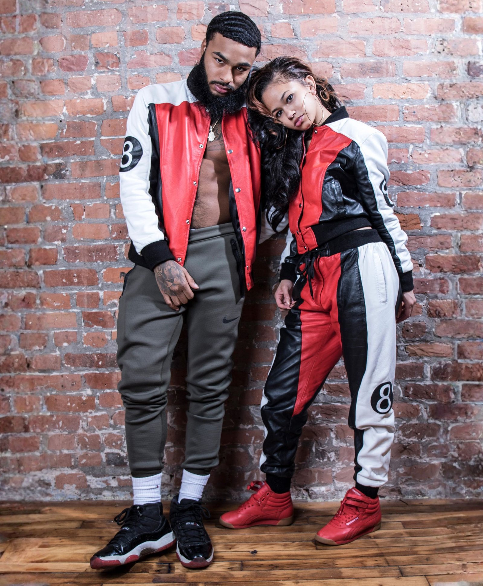 Womens 8 Ball Multicolor Leather Tracksuit Womens 8 Ball Multicolor Leather Tracksuit