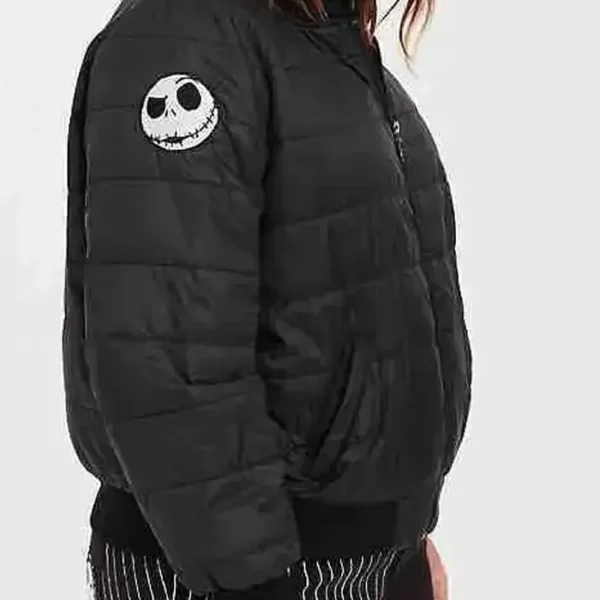  Womens The Nightmare Before Christmas Jack Puffer Bomber Jacket