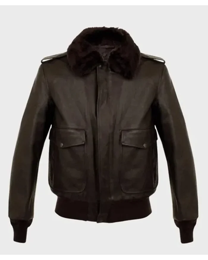 Parker A2 Shearling Brown Bomber Leather Jacket