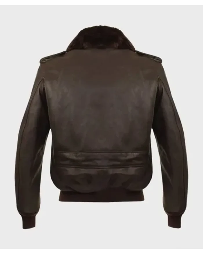 Parker A2 Shearling Brown Bomber Leather Jacket