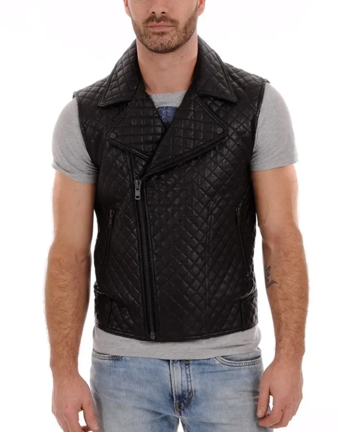 Vest Slim fit Lambskin Genuine Leather