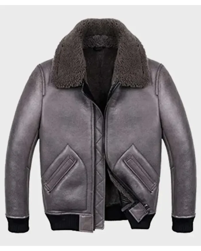 Robinson Shearling Grey B2 Leather Jacket