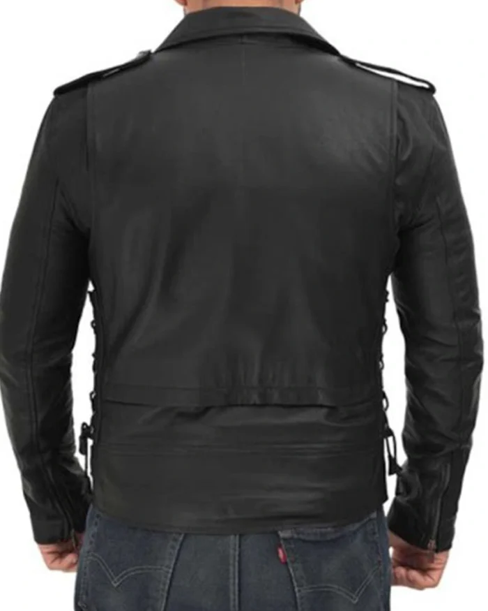 Lucas Asymmetrical Black Motorcycle Leather Jacket