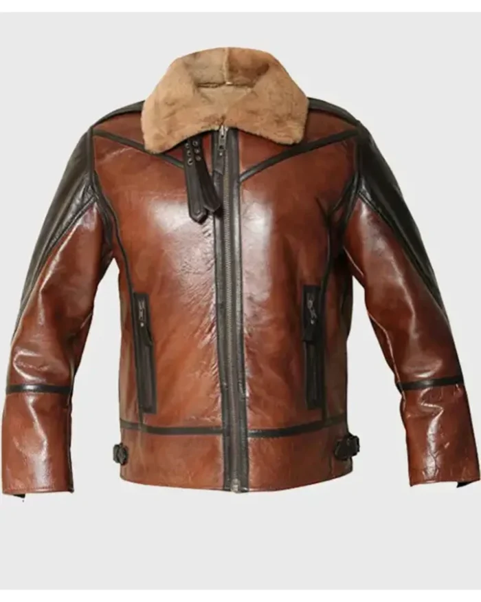 Thompson Distressed Shearling Aviator SF Jacket