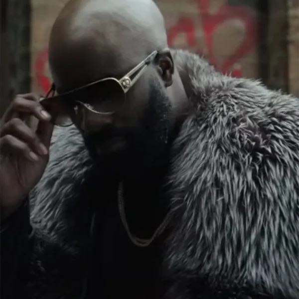 Black and Blue Darius Fur Coat