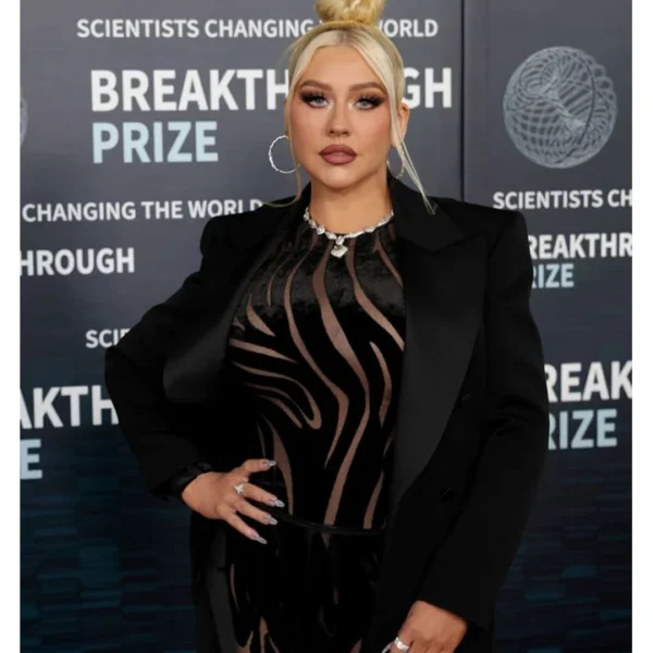 Christina Aguilera 9th Annual Breakthrough Prize Ceremony Coat