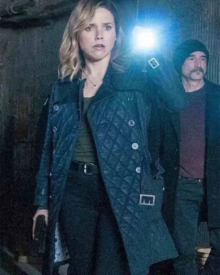 Erin Lindsay Chicago PD Quilted Leather Coat