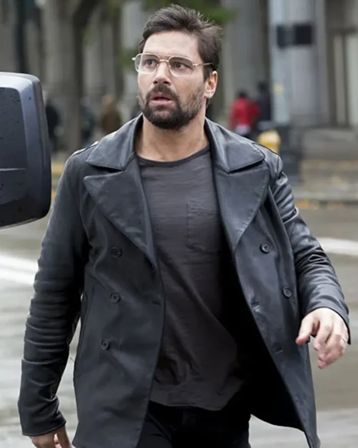 Manu Bennett Beta Test Black Peacoat