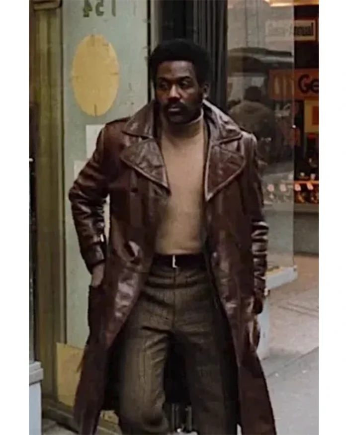 John Shaft 1971 Brown Leather Trench Coat