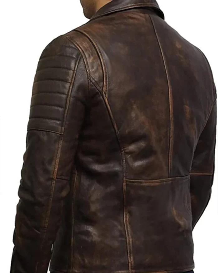 Slim Fit Mens Brown Motorcycle Jacket