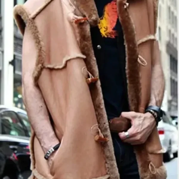 Alexander Camel Brown Shearling Fur Vest