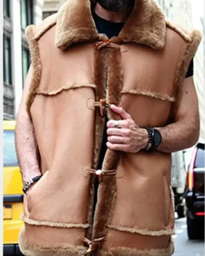 Alexander Camel Brown Shearling Fur Vest