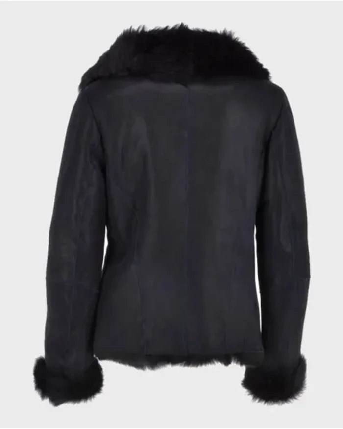 Patricia Black Shearling Fur Leather Jacket