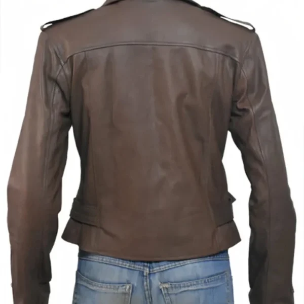 Classic Nancy Women Brown Leather Jacket
