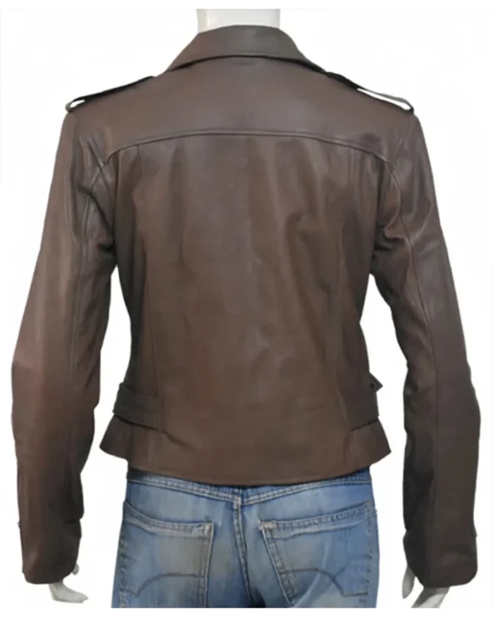 Classic Nancy Women Brown Leather Jacket