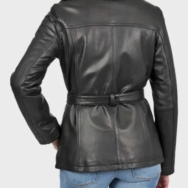 Corey Shearling Leather Black Jacket