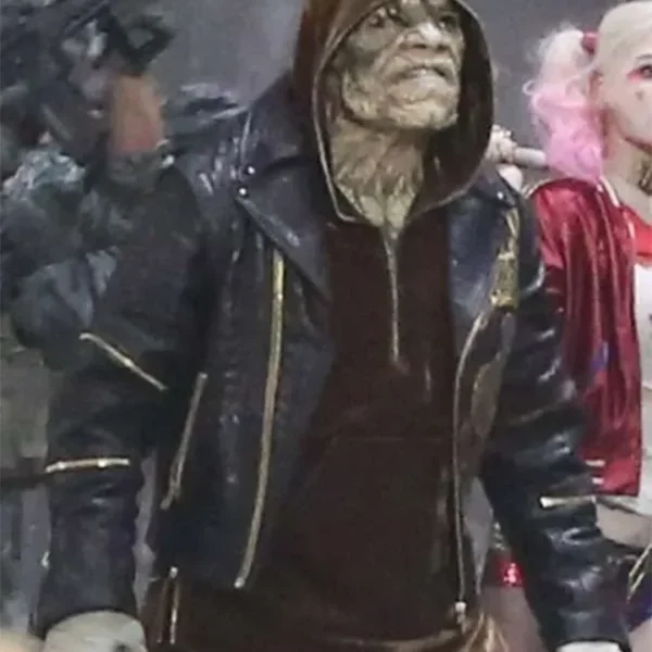Adewale Waylon Suicide Squad Jones Killer Croc Leather Jacket