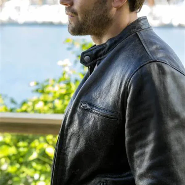  Trace Riley Chesapeake Shores Black Leather Jacket