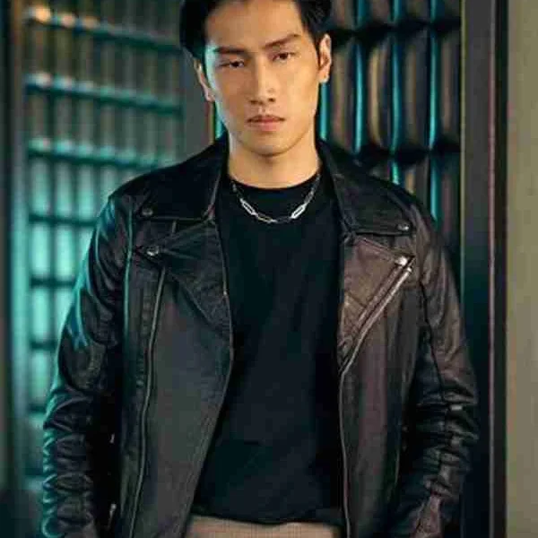  KinnPorsche the Series La ‘forte S01 Bible Wichapas Sumettikul Black Leather Jacket