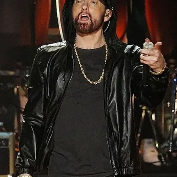  Eminem Rock And Roll Hall of Fame Leather Jacket