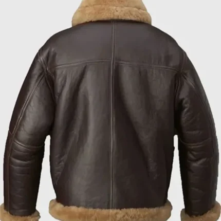 Elvin B-3 Shearling Brown Leather Aviator Jacket