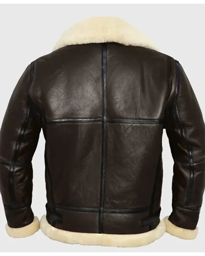 Roy B-3 Shearling Brown Leather Aviator Jacket