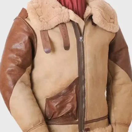 Watson Tan Flying SF Shearling Light Brown Jacket