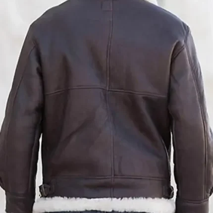 Sylvester Stallone Shearling Aviator Leather Jacket