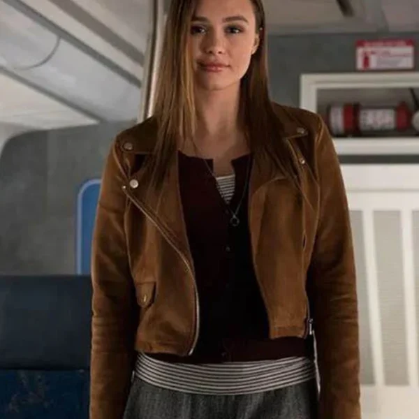Celeste Desjardins Taken Brown Suede Jacket
