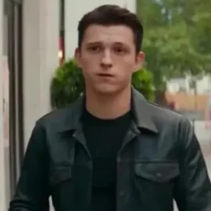 Tom Holland Uncharted Black Leather Jacket