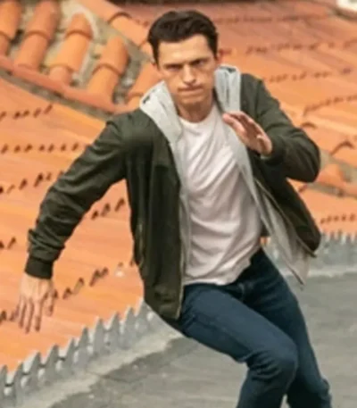Tom Holland Uncharted Green Bomber Jacket