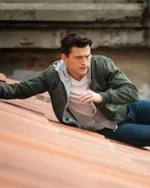 Tom Holland Uncharted Green Bomber Jacket