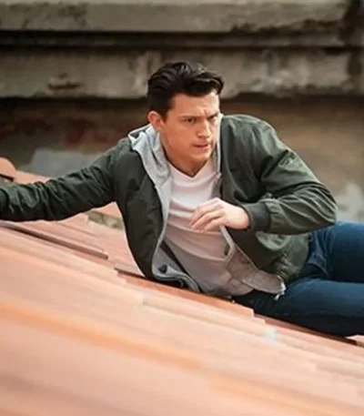Tom Holland Uncharted Green Bomber Jacket