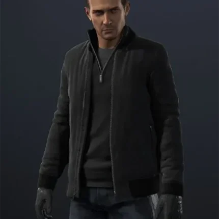 Uncharted Rafe Adler Black Bomber Jacket