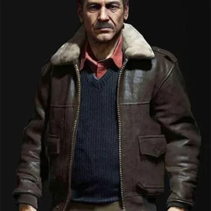 Victor Sullivan Uncharted 4 Brown Bomber Leather Jacket