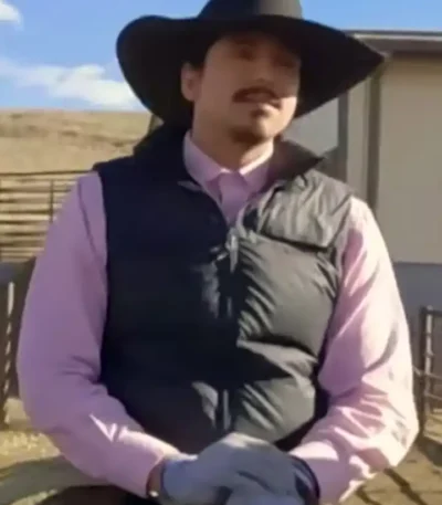 Stephen Yellowtail Ultimate Cowboy Showdown Black Puffer Vest