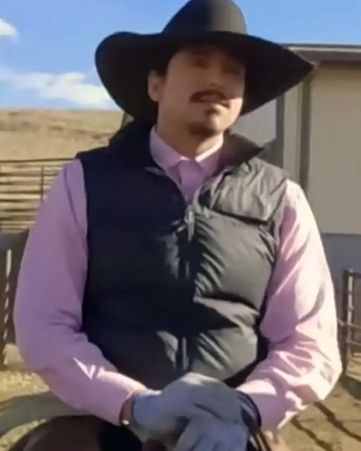 Stephen Yellowtail Ultimate Cowboy Showdown Black Puffer Vest Stephen Yellowtail Ultimate Cowboy Showdown Black Puffer Vest