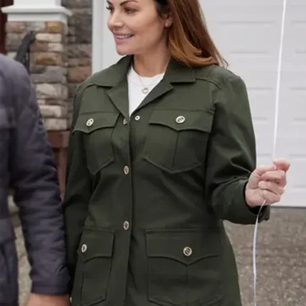 Unexpected Grace Erica Durance Green Cotton Jacket