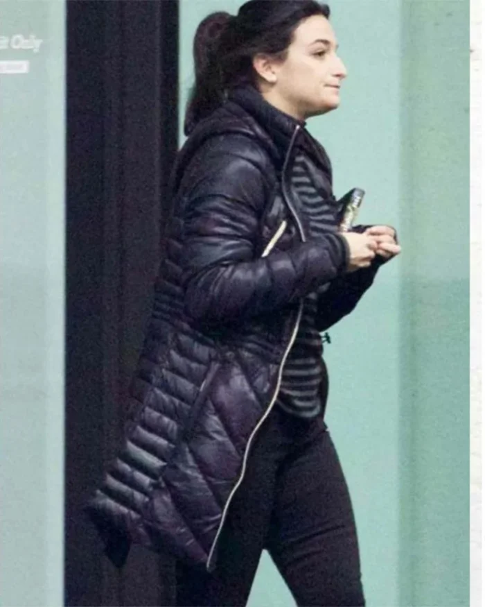 Jenny Slate Venom Dr. Dora Skirth Black Coat