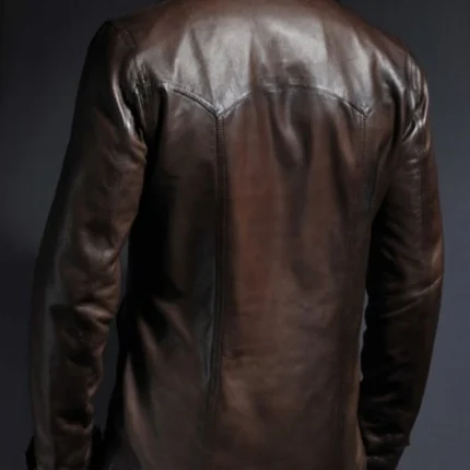 Vintage Brown Leather Blazer Jacket