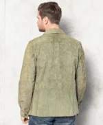 Green 70s Vintage Suede Leather Shacket